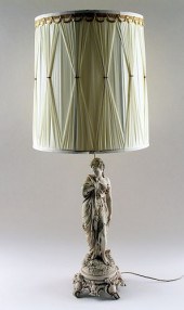 SPELTER FIGURAL 1-LIGHT TABLE
