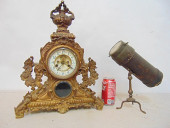 SPELTER GOLD PAINTED MANTLE CL