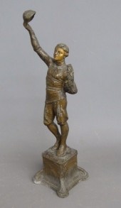 Spelter highwheel rider with h