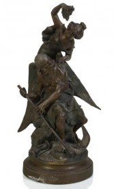 SPELTER SCULPTURE AFTER PAUL-L
