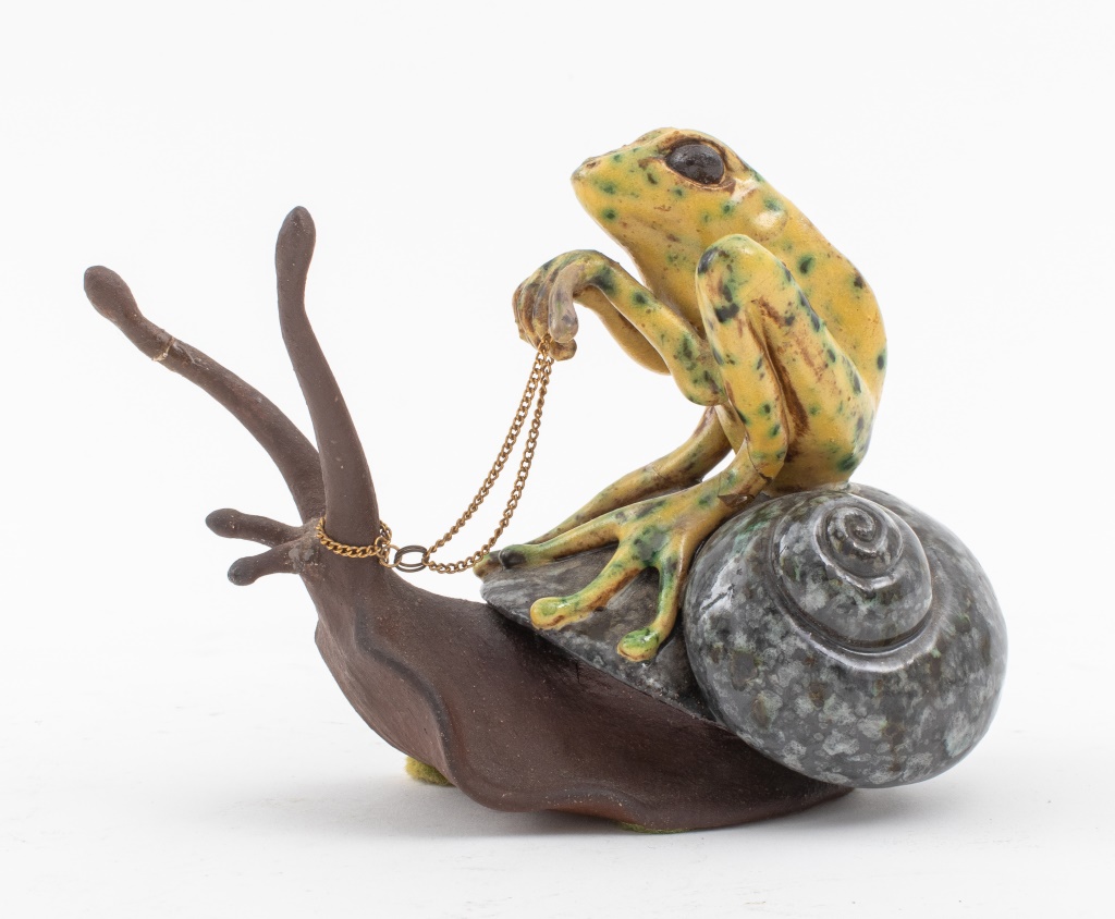 SPENCER DRAKE FROG RIDING A SNAIL