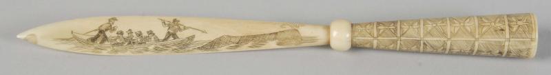 Sperm Whale Tooth Letter Opener. 