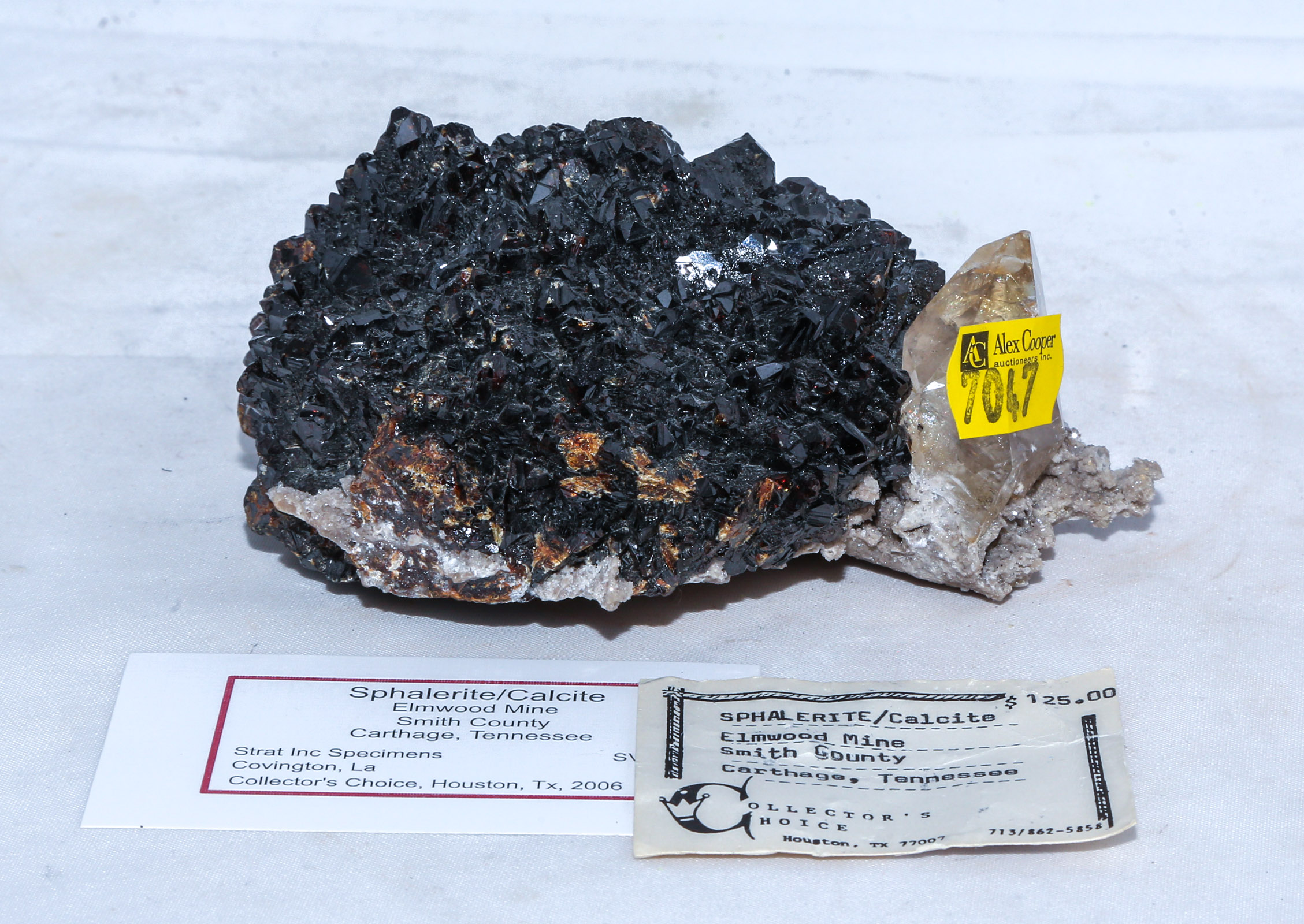 SPHALERITE & CALCITE CRYSTAL