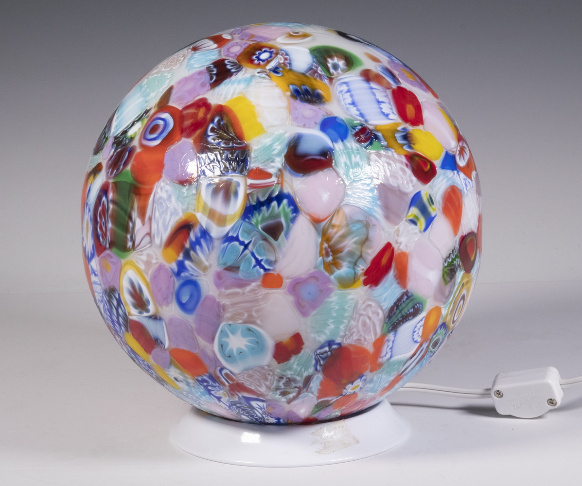 SPHERICAL ART GLASS TABLE LAMP