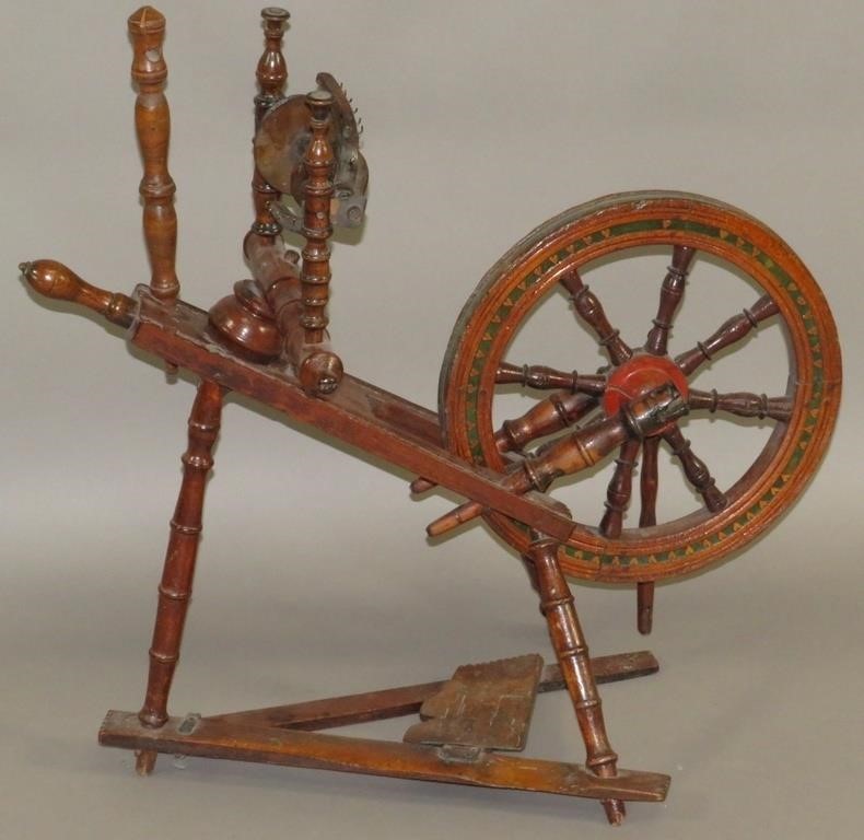 SPINNING WHEELca. 1820; bamboo