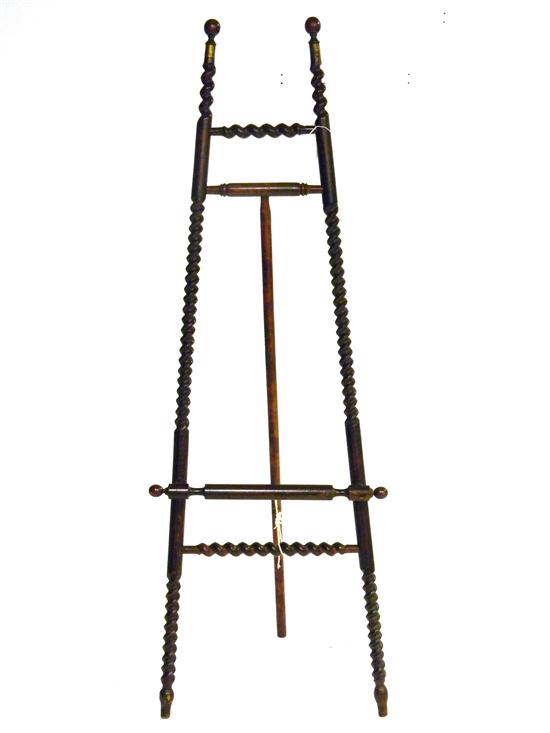 Spiral turned easel  circa 1900 