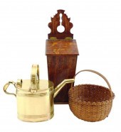 SPLINT BASKET, BRASS WATERING