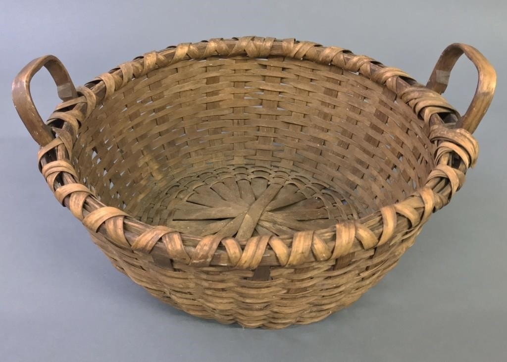 Splint wood gathering basket, 5"h x