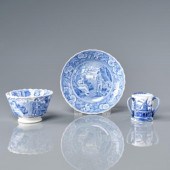 SPODE BLUE & WHITE POTTERY TAB