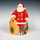 SPODE COOKIE JAR, CHRISTMAS TR