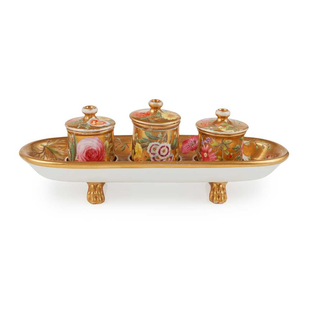 SPODE PORCELAIN INKSTAND CIRCA