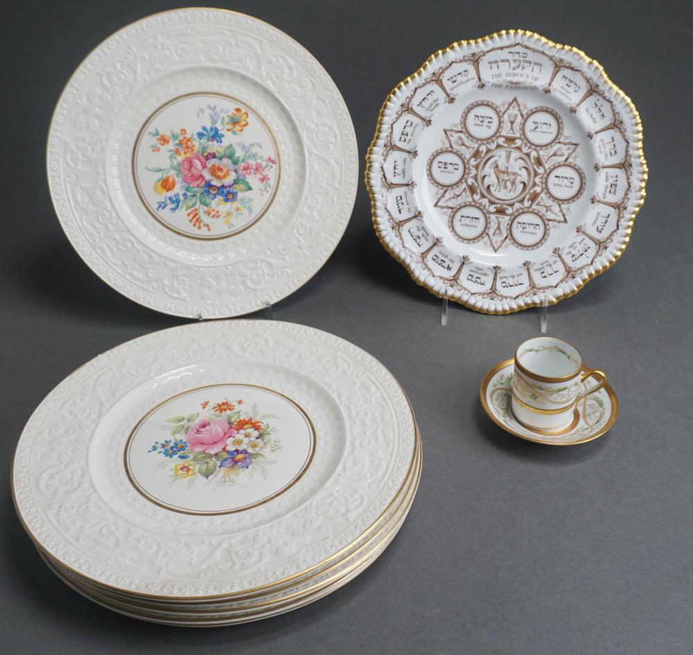 SPODE PORCELAIN PASSOVER PLATE, SIX