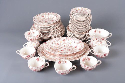 SPODE "ROSEBUD CHINTZ" CHINA, SIXTY