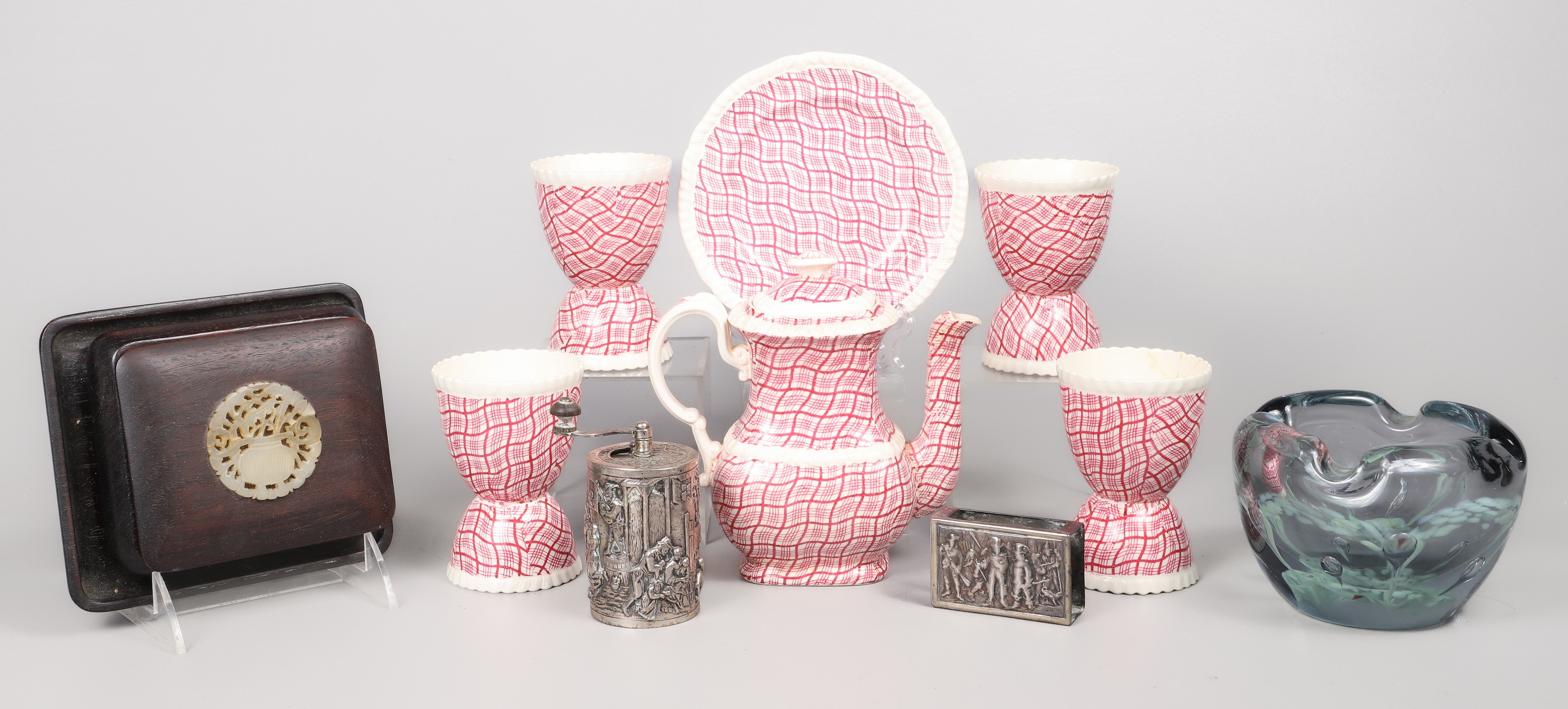 Spode, silver, art glass and