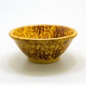 SPONGE GLAZE YELLOW WARE BOWLY