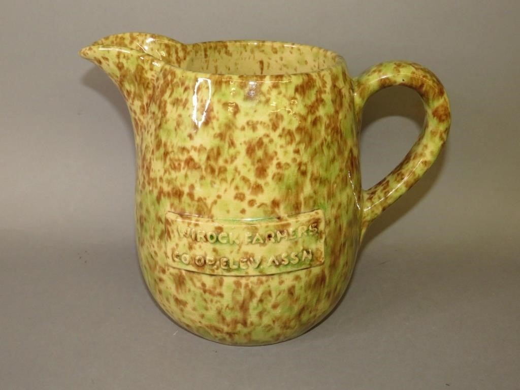 SPONGED STONEWARE PITCHERca.
