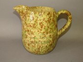 SPONGED STONEWARE PITCHERca. e