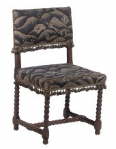 SPOOL TURNED UPHOLSTERED SIDE