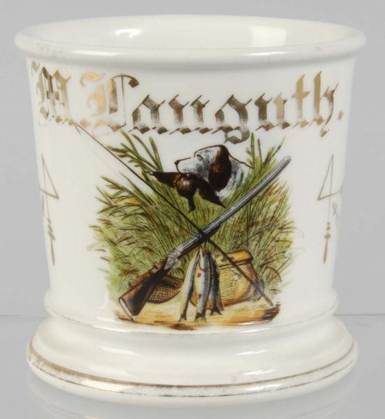 Sportsmen Shaving Mug.  Description