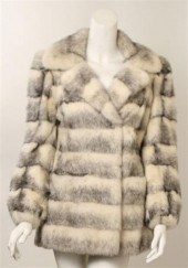 Sporty white and silver mink c