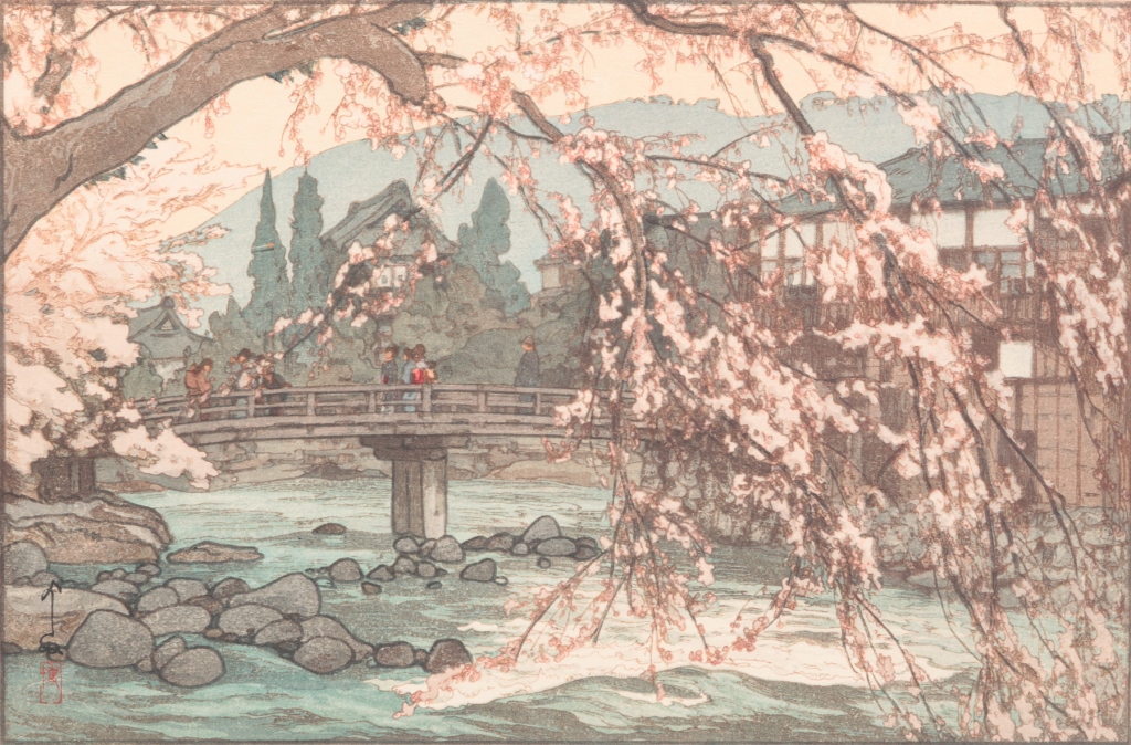 SPRING WOODBLOCK PRINT, HIROSHI