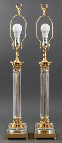 SPRINGER STYLE BRASS AND GLASS
