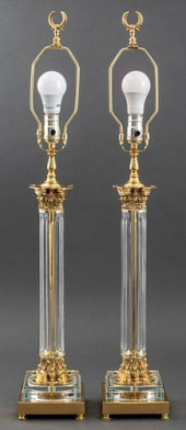 SPRINGER STYLE BRASS AND GLASS