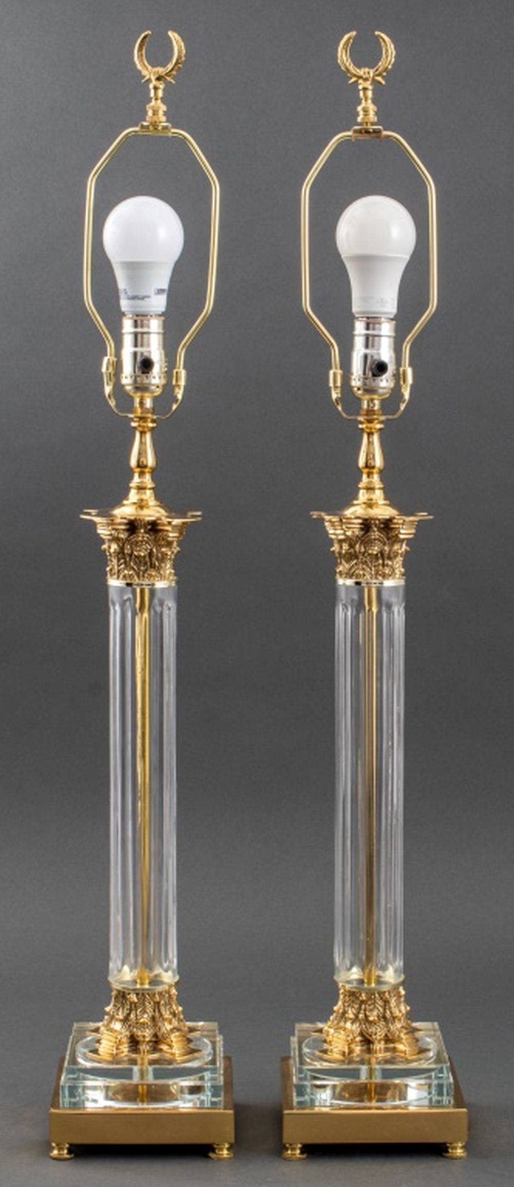 SPRINGER STYLE BRASS AND GLASS