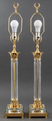 SPRINGER STYLE BRASS AND GLASS