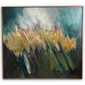 SPROUL SIGNED ABSTRACT OIL PAI