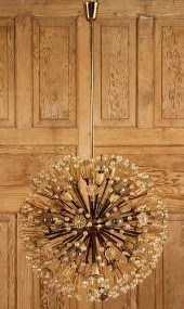 SPUTNIK BRASS GLASS CHANDELIER