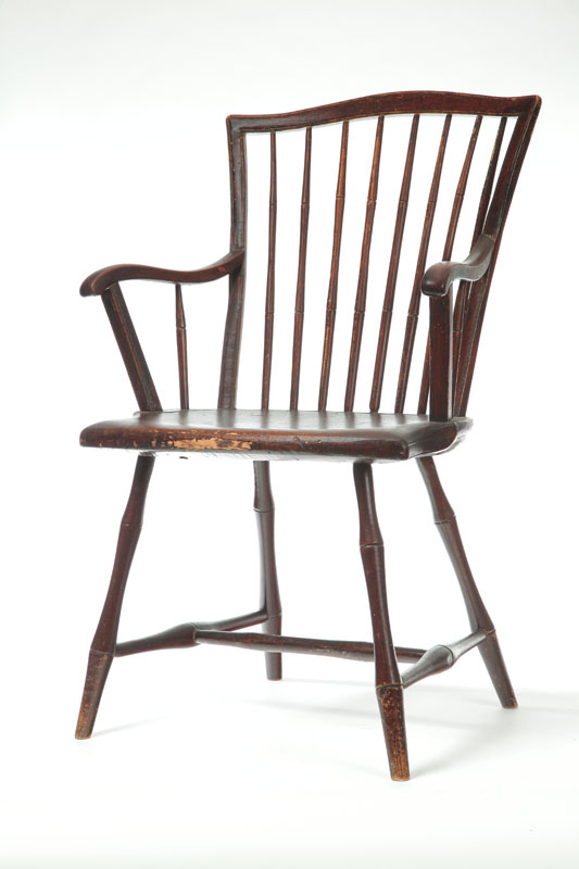 SQUARE-BACK WINDSOR ARMCHAIR. 