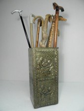 Square brass umbrella stand wi