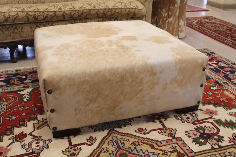 SQUARE 'COWHIDE' OTTOMANSQUARE