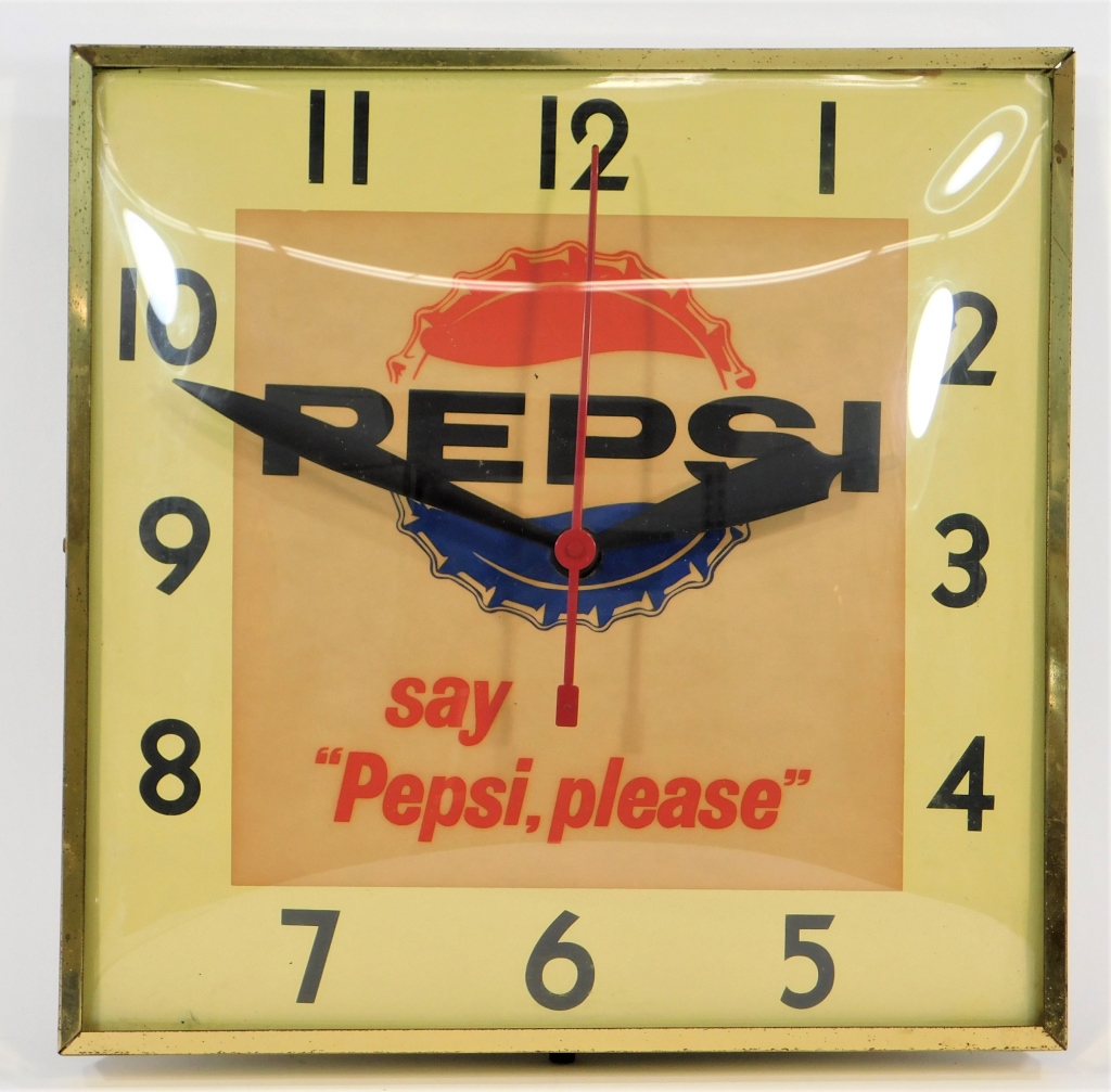 SQUARE LIGHTED PEPSI ADVERTISING