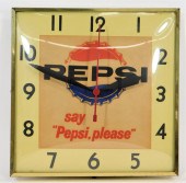 SQUARE LIGHTED PEPSI ADVERTISI
