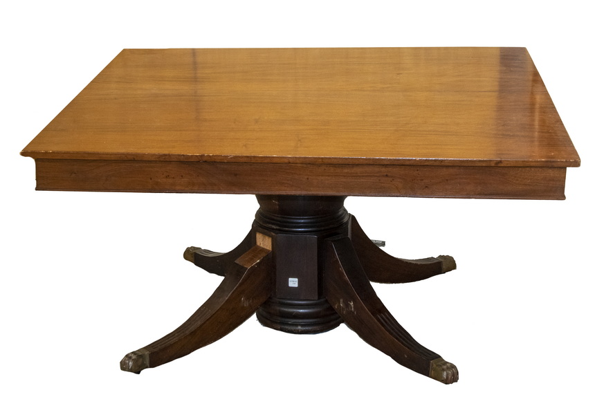 SQUARE MAHOGANY PEDESTAL BASE