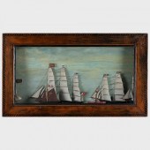 SQUARE RIGGER HALF HULL SHIP D