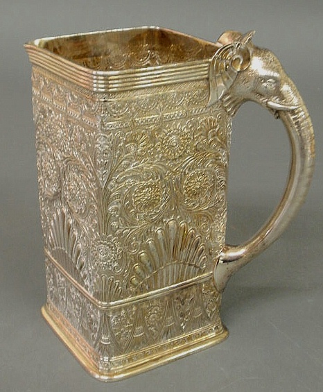 Square sterling silver pitcher by