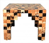 SQUARE TESSELLATED HORN TABLE
