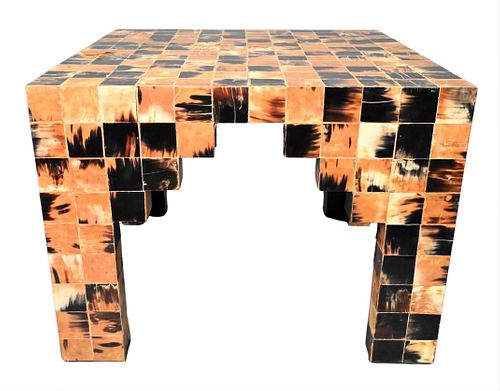 SQUARE TESSELLATED HORN TABLESquare