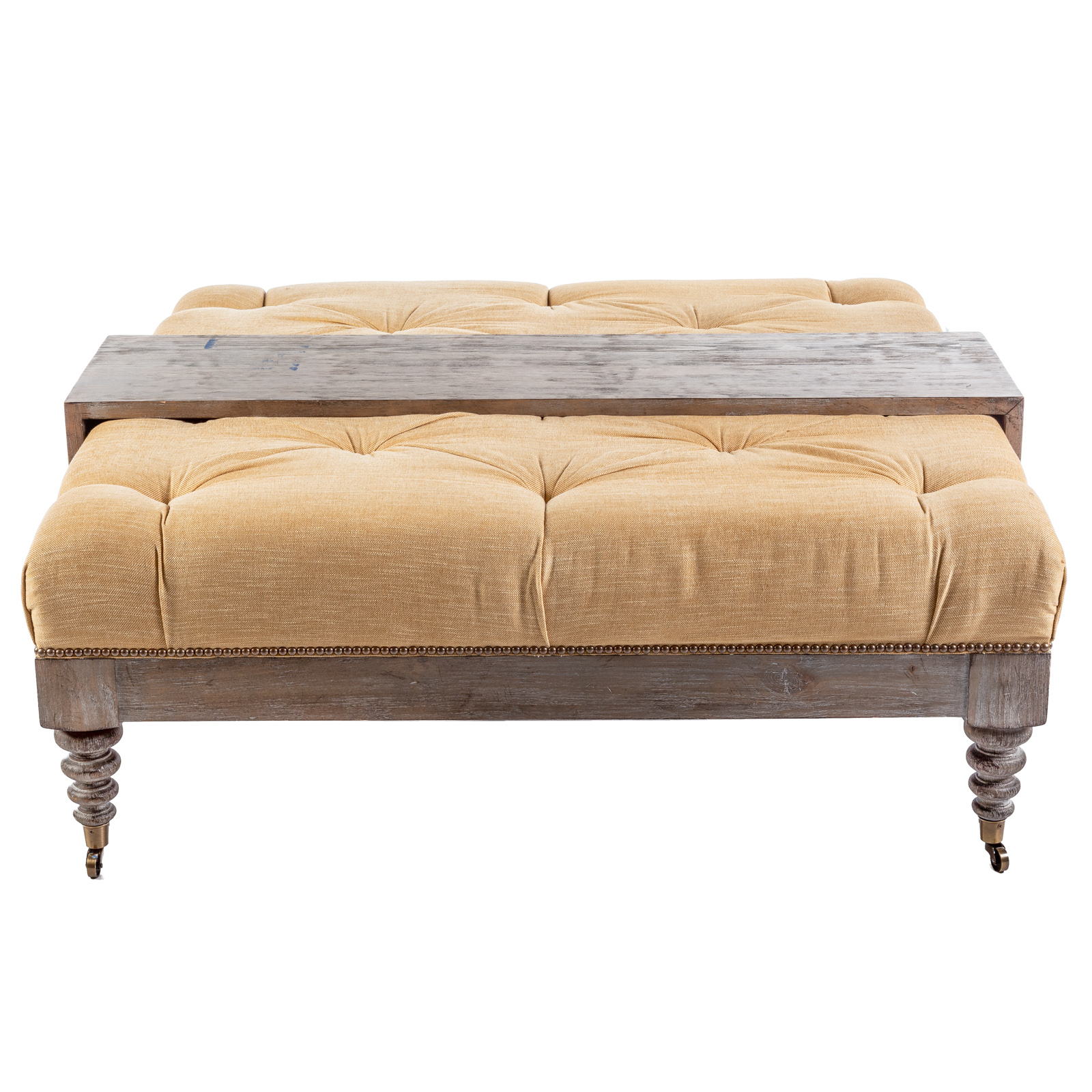 SQUARE TUFTED UPHOLSTERED OTTOMAN