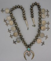 SQUASH BLOSSOM NECKLACE. 20TH