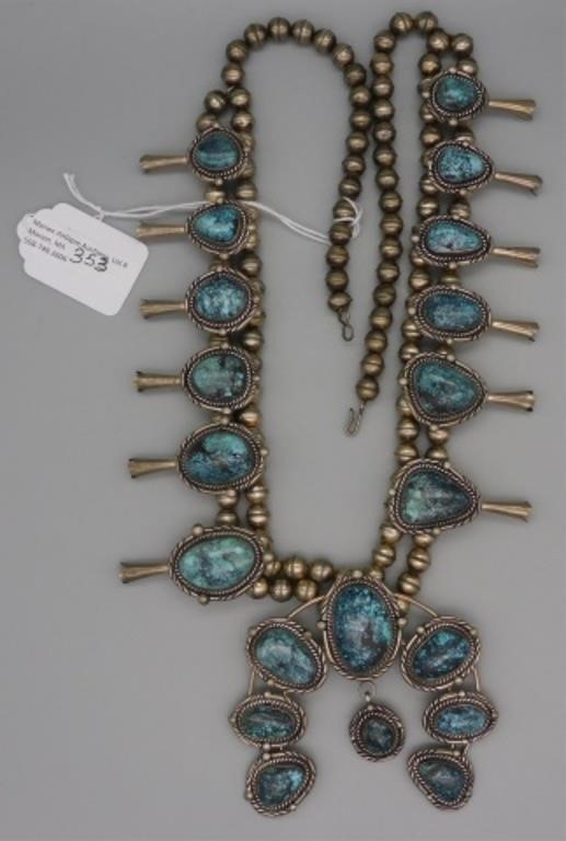 SQUASH BLOSSOM NECKLACE. 20TH