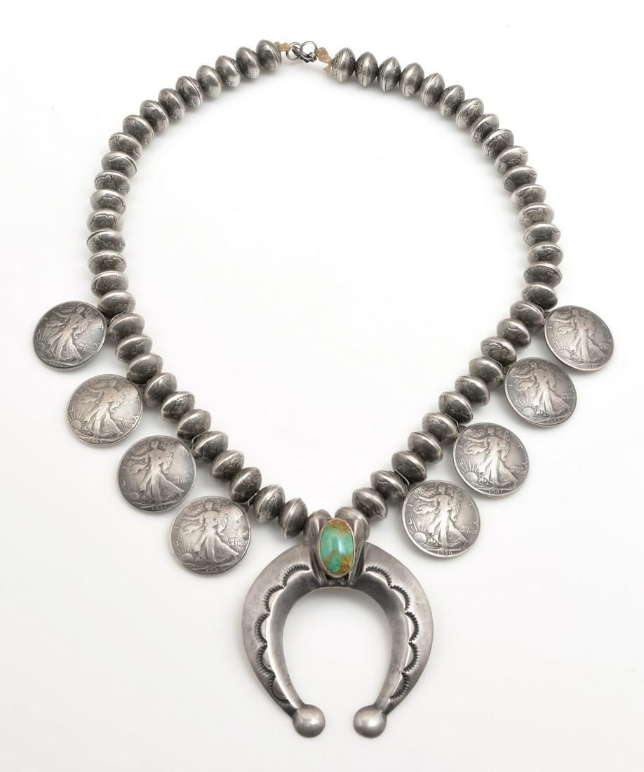 SQUASH BLOSSOM NECKLACE WITH