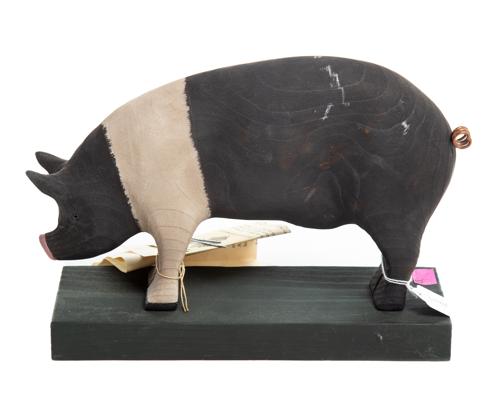 S.R. WHITE. "HAMPSHIRE PIG," WOOD