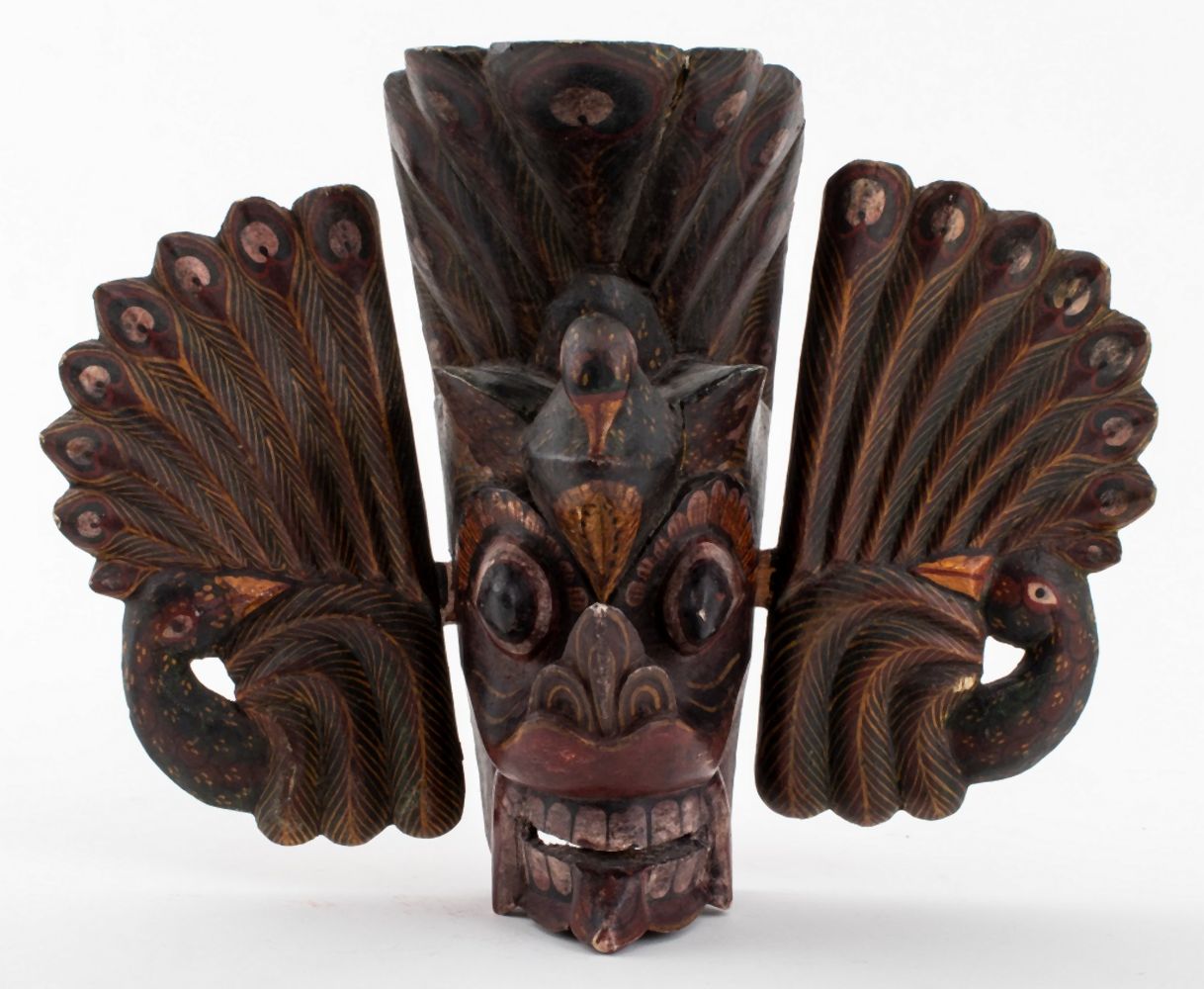 SRI LANKAN POLYCHROME PAINTED