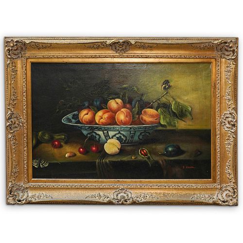 S.SIMONE STILL LIFE OIL PAINTING ON
