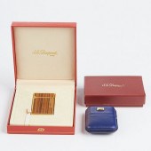 S.T. DUPONT GOLD PLATED WOOD V