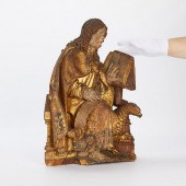 ST. JOHN POLYCHROME 16TH C. CA